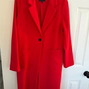 Express Vibrant Red Trench Coat